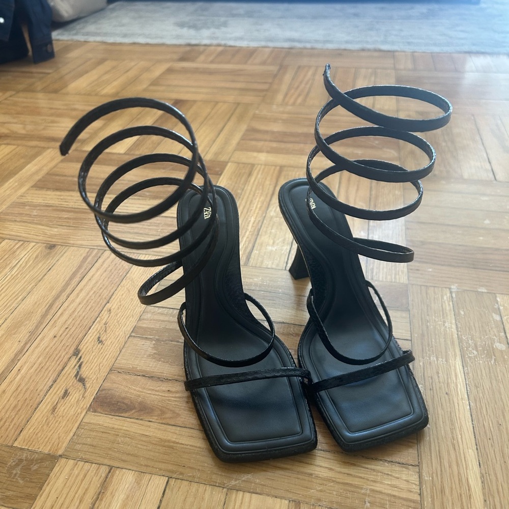 Black Strappy Heels